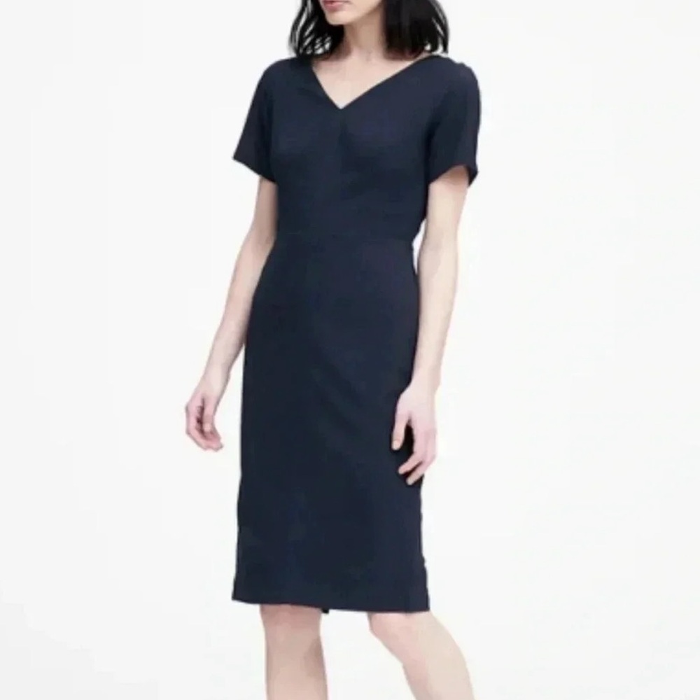 BR Wool Sheath Dress